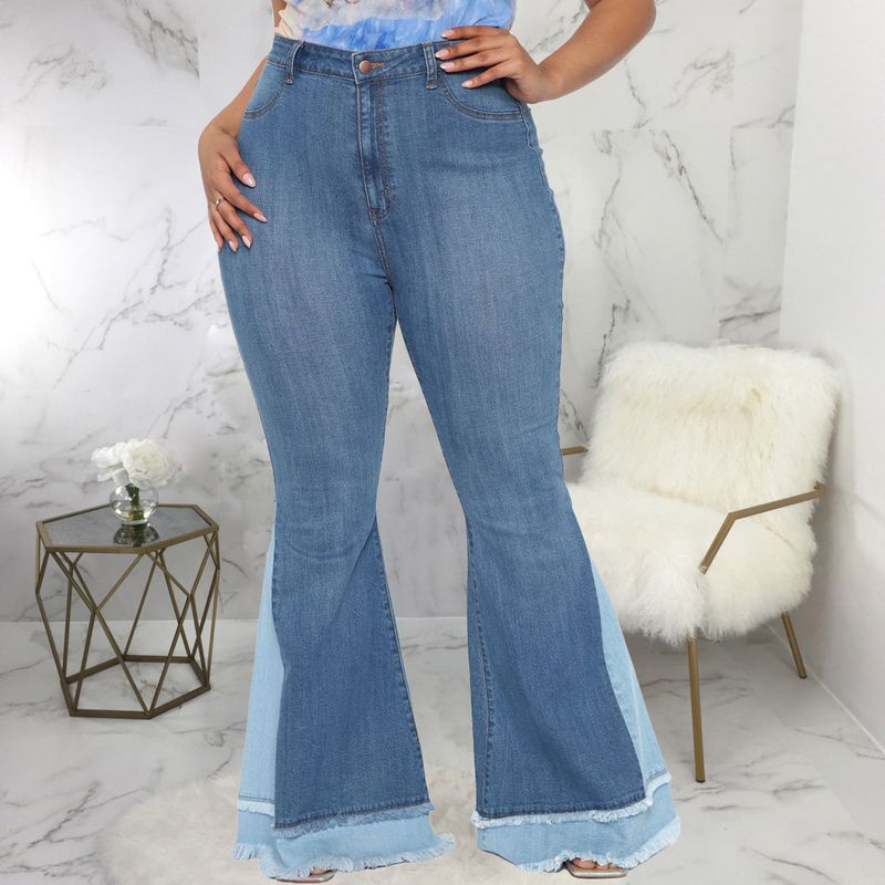 Pantalon évasé extensible à jambes larges pour femmes, vêtements à la mode, couleur assortie, coupe slim_voghion.com
