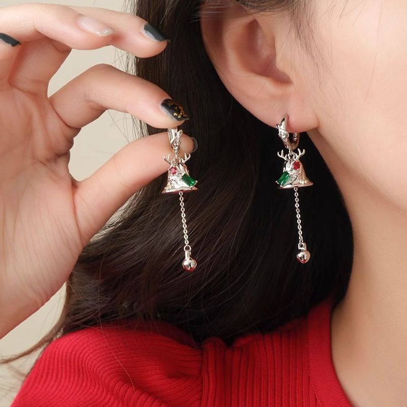 Boucles d'oreilles en forme de cloche d'automne et d'hiver 2024 Nouveau style Tempérament personnalisé Atmosphère simple Boucle d'oreille polyvalente_voghion.com