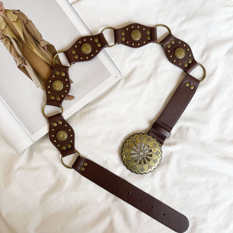 Cintura da donna in stile antico, unica, con patchwork cavo e cintura esagerata alla moda_voghion.com