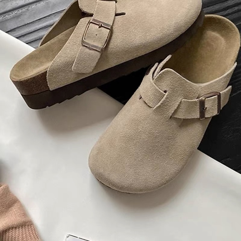 Pantofole da donna morbide e traspiranti invernali regolabili con punta chiusa in pile_voghion.com