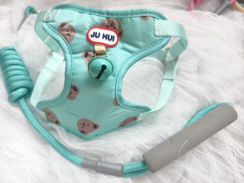 Small Cat Dog Leash Cute Vest Pet Outdoor Harness Adjustable Retractable Chain Factory_voghion.com