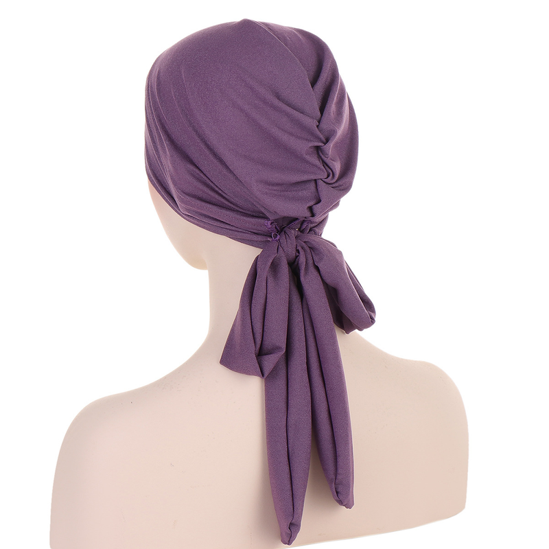 Cappelli da donna cappello a coda lunga foulard casual e versatile cappello da chemioterapia da donna comodo e leggero_voghion.com