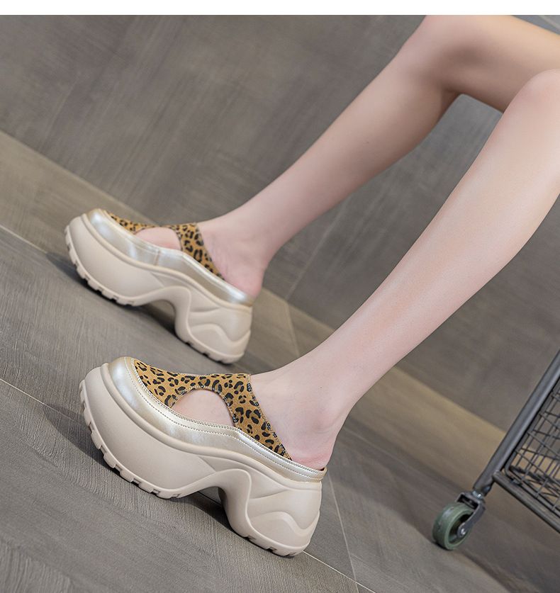 Small Thick-soled Bag Head Slippers Female One Pedal Lazy Wear Casual Versatile Cool Slippers_voghion.com