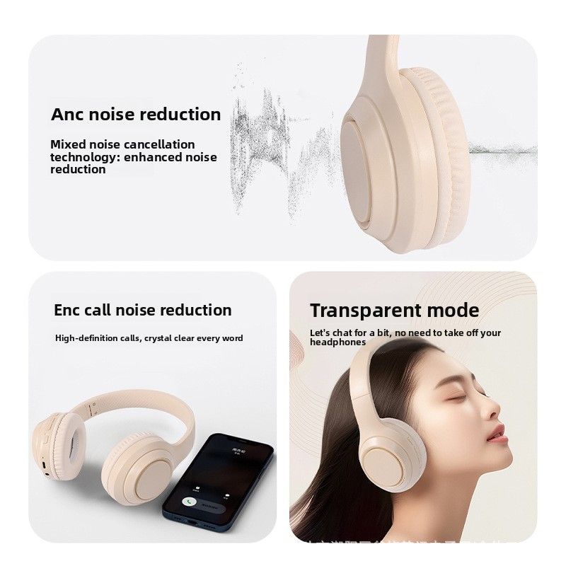 Cuffie wireless Bluetooth da 58 pollici con cancellazione del rumore, batteria a lunga durata, montate sulla testa, stile transfrontaliero, molto vendute_voghion.com