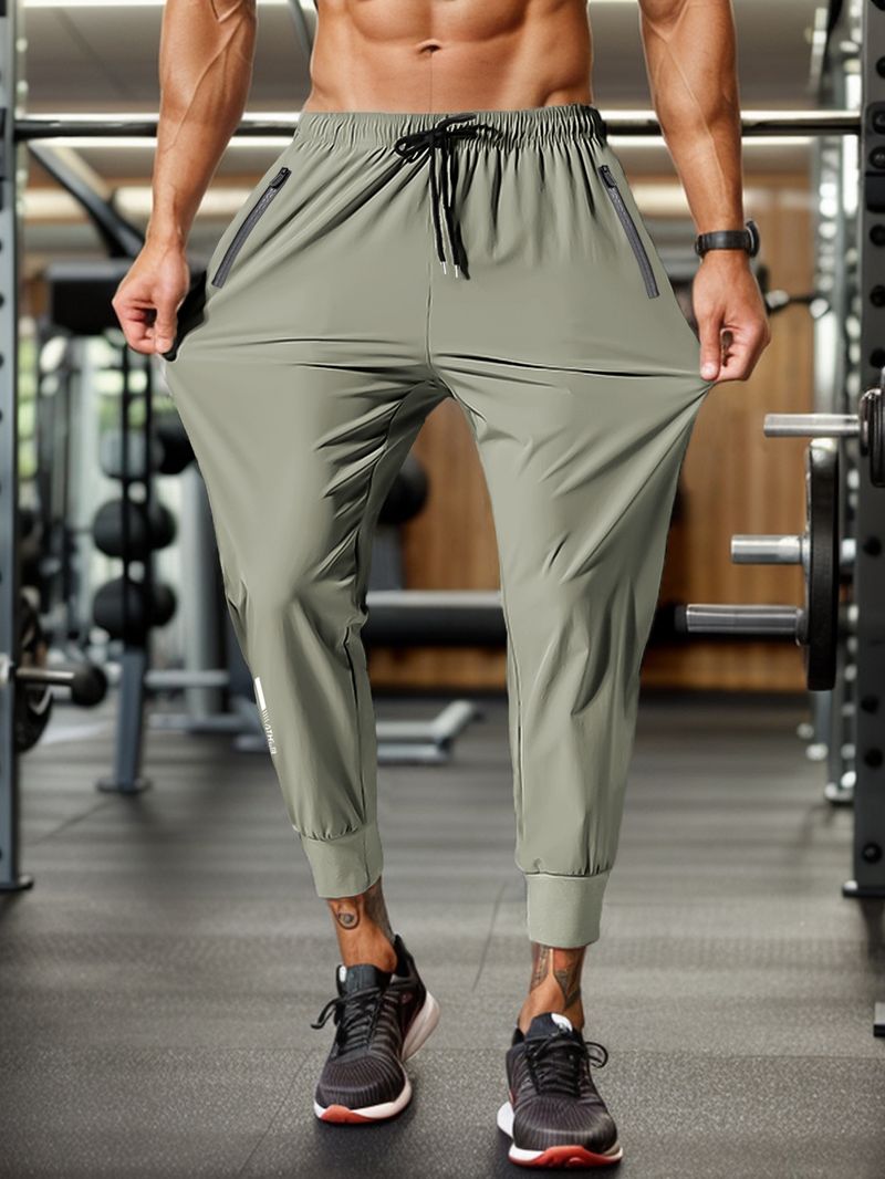 Men's Summer Jogger Pants - Quick-Dry, Breathable & Anti-Wrinkle With High Elasticity - Lightweight Sports Trousers For Running, Gym & Casual Wear_voghion.com