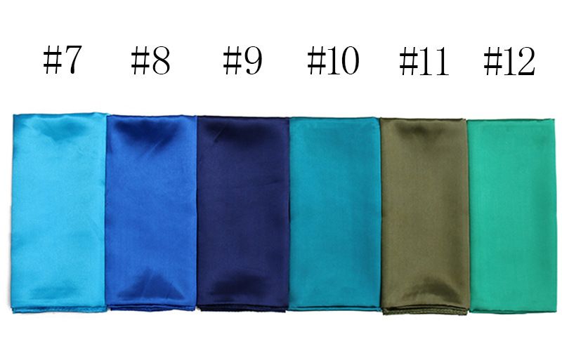 Neue Satin frauen Reine Farbe Kopftuch Seide Einfarbig 90 Satin Professionelle Stewardess Quadrat Schal Yw102_voghion.com