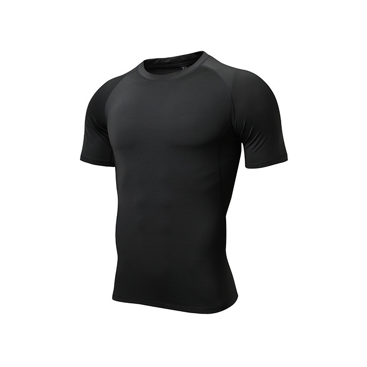 Basketball men's fitness suit, running quick drying t-shirt, short sleeved sports elastic round neck, breathable and_voghion.com