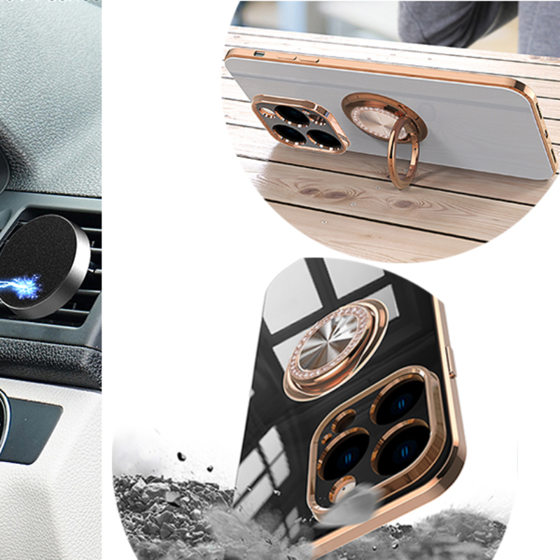 Geeignet für iPhone 15 Handyhülle galvanisierter Ringschutz_voghion.com