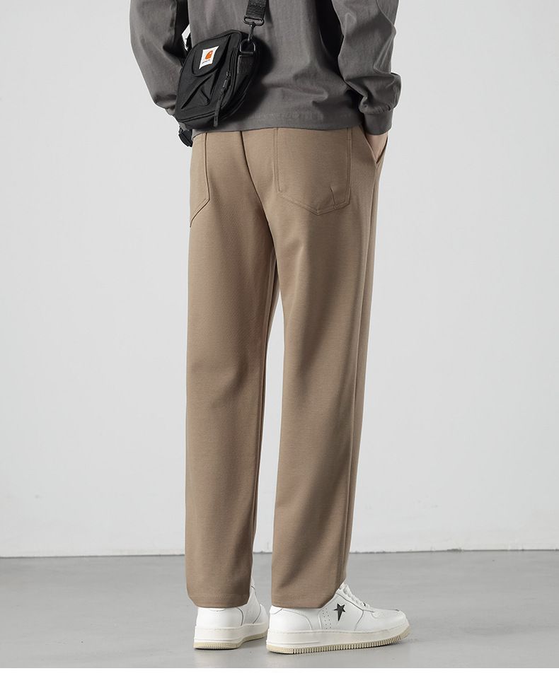 Pantaloni alla moda a gamba dritta casual per uomo, nuovi prodotti autunno inverno, pantaloni in cotone tencel lyocell, larghi e versatili da uomo_voghion.com