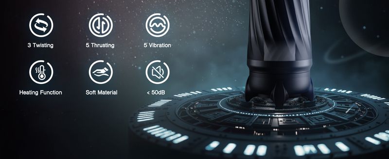 Masturbatore maschile automatico, giocattoli sessuali per adulti con 3 modalità di vibrazione a torsione e 5 a spinta, masturbatore maschile vibrante con riscaldamento a mani libere_voghion.com