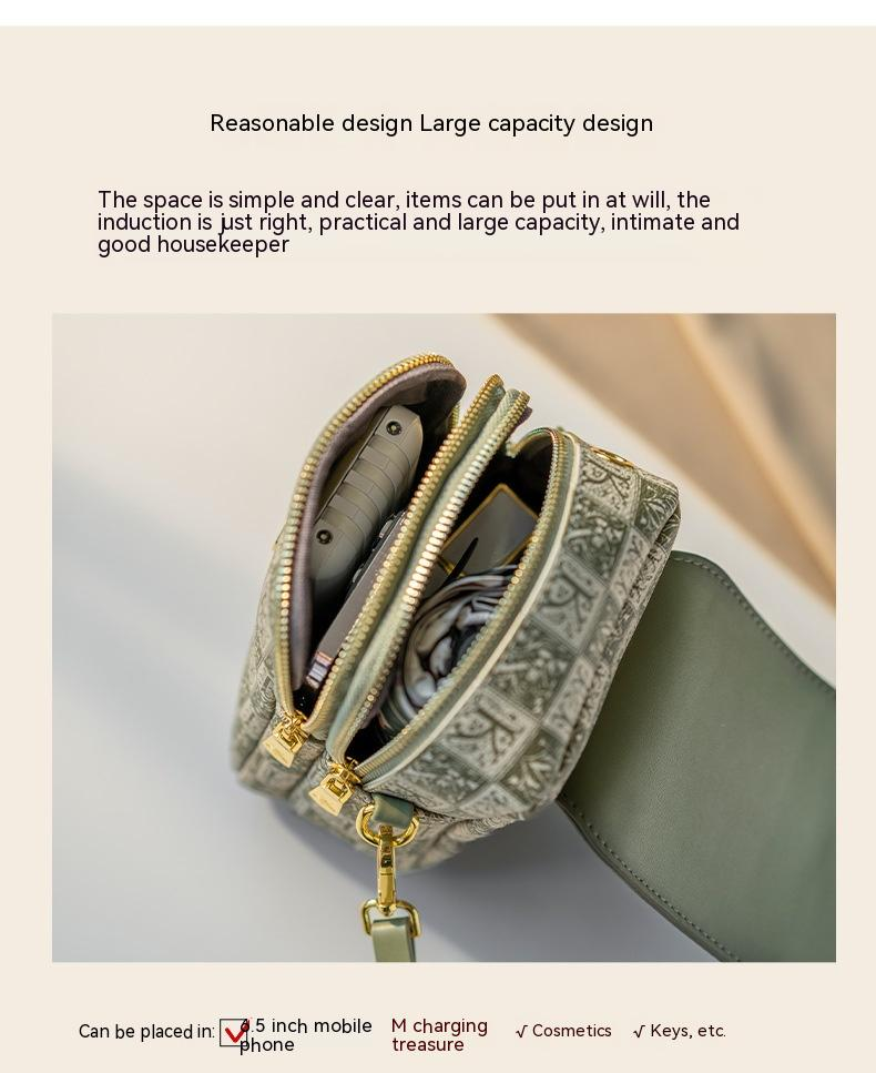 2023 Nuova borsa per cellulare ad alta capacità doppia divisa Borsa a tracolla versatile con una spalla Piccola borsa da donna_voghion.com