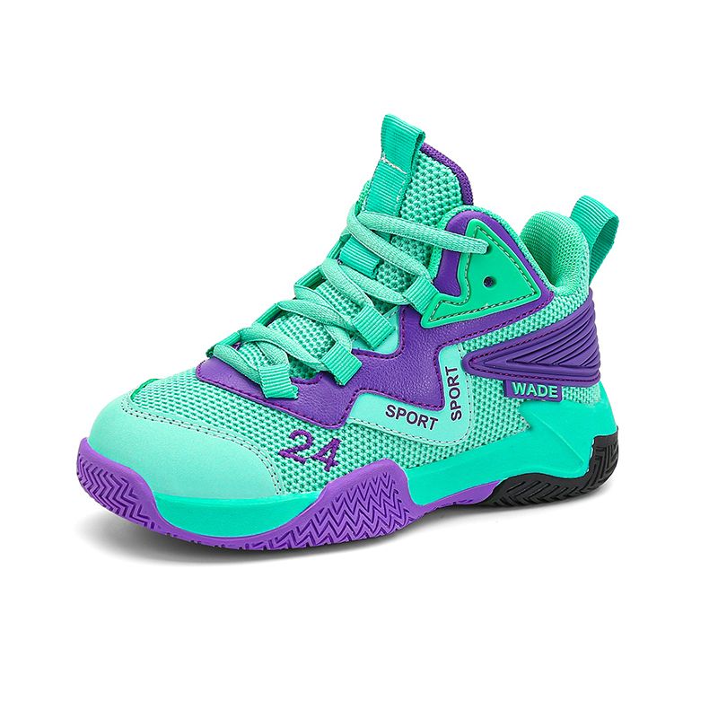 Outdoor Kids Snes 5-16Years Boys Basketball Shoes 2024 Fashion Children's Soft Sole Breathable Running & Walking_voghion.com