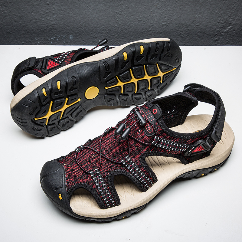 Sportsandaler med stängd tå för män Vandring Trekkingsandaler Sommar utomhussandaler Strandskor Lättvikt_voghion.com