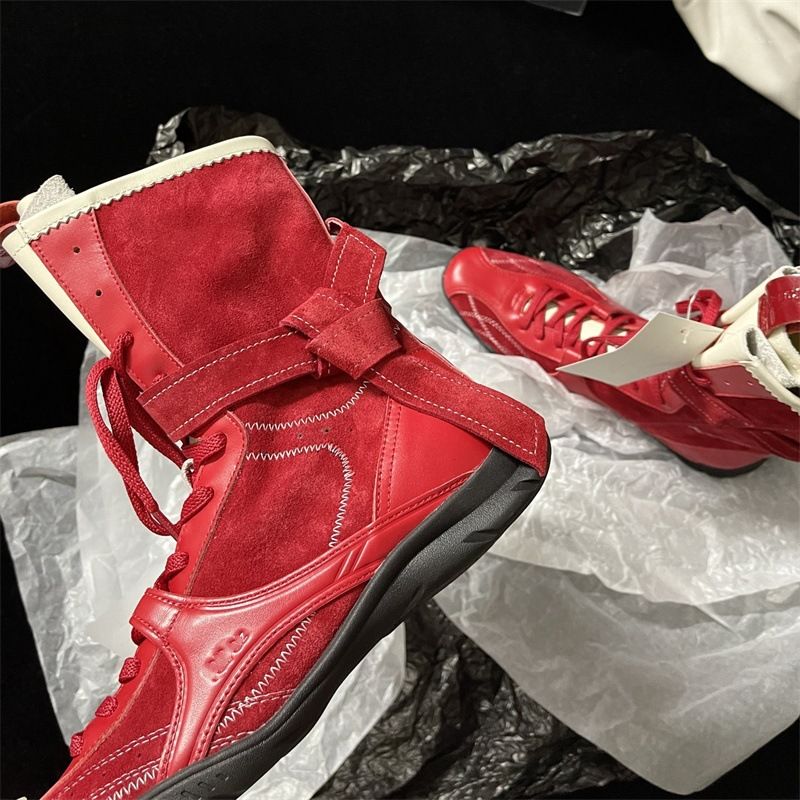 Stivali da boxe da donna 2025, nuovi stivali da boxe da donna, alla moda, indispensabili per l'outdoor, in pelle scamosciata di mucca lucida, fatti a mano, da caccia alle anatre, per donna_voghion.com