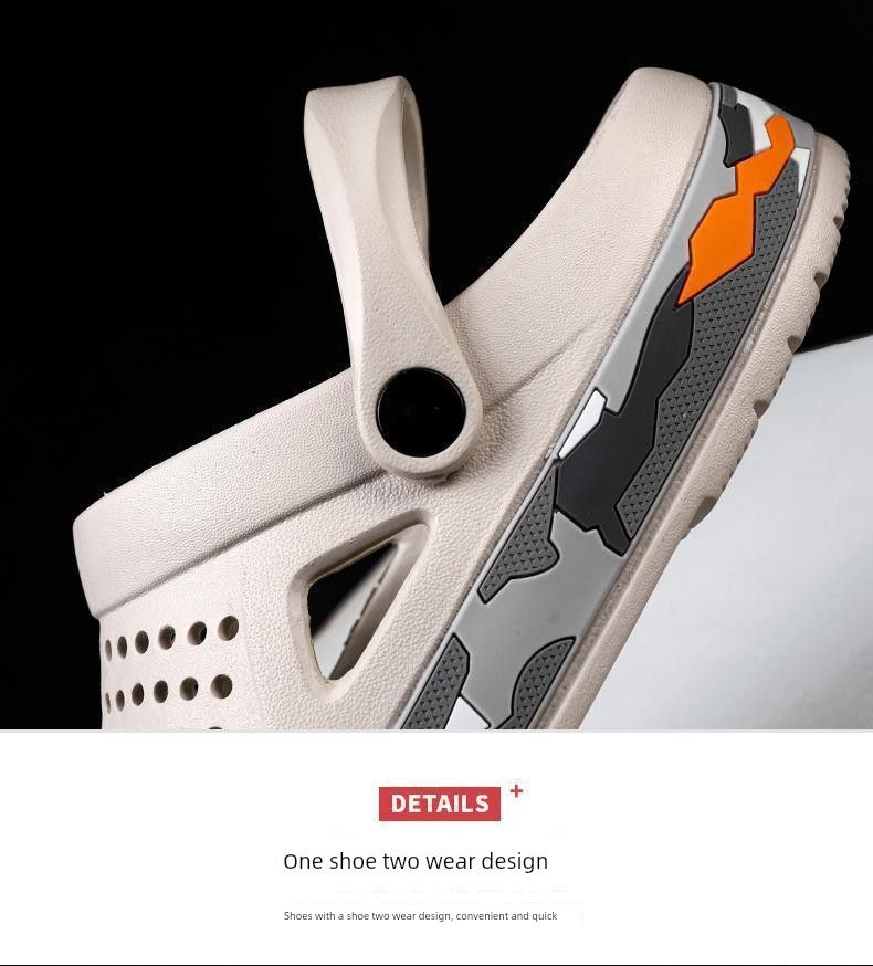 Sandálias masculinas novas Coros Outwear, estilo K moderno, verão, praia, férias, sapatos, sola grossa_voghion.com