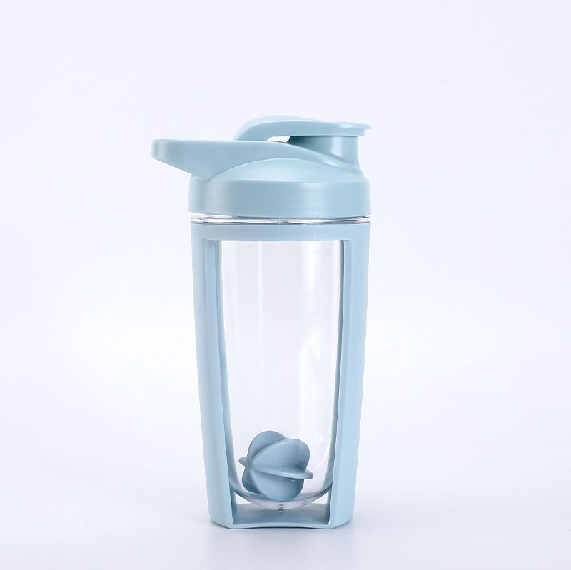 500 ml nešiojamas dvigubo sluoksnio plastikinis kokteilio puodelis su mastelio pieno kokteilio baltymų milteliais, fitneso sporto dovanų vandens puodelis_voghion.com