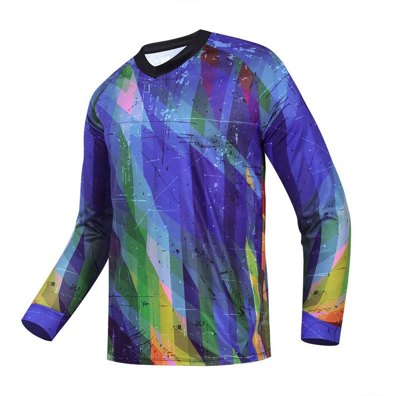 Men's Cycling Clothes Off-Road Motorcycle Speed Downhill Clothes Long-Sleeved Sunscreen Quick-Drying T-Shirts Racing Clothes _voghion.com