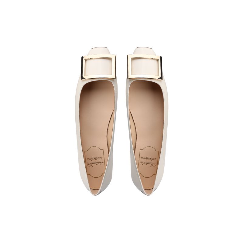 Instant Dispatch~ Grape Mom Classic Buckle Small Square Toe Shallow Mouth High Heels Women Summer Chunky Heel Flat_voghion.com