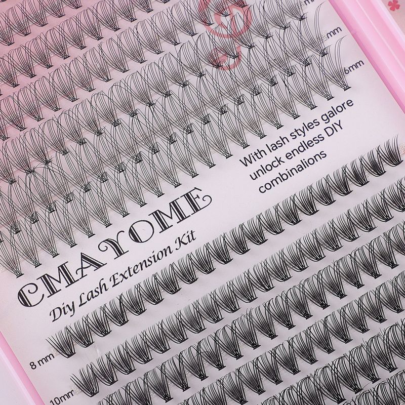 False Eyelashes False Eyelash Extension Set Segmented Single Cluster D Curled Thick Natural Eyelashes_voghion.com