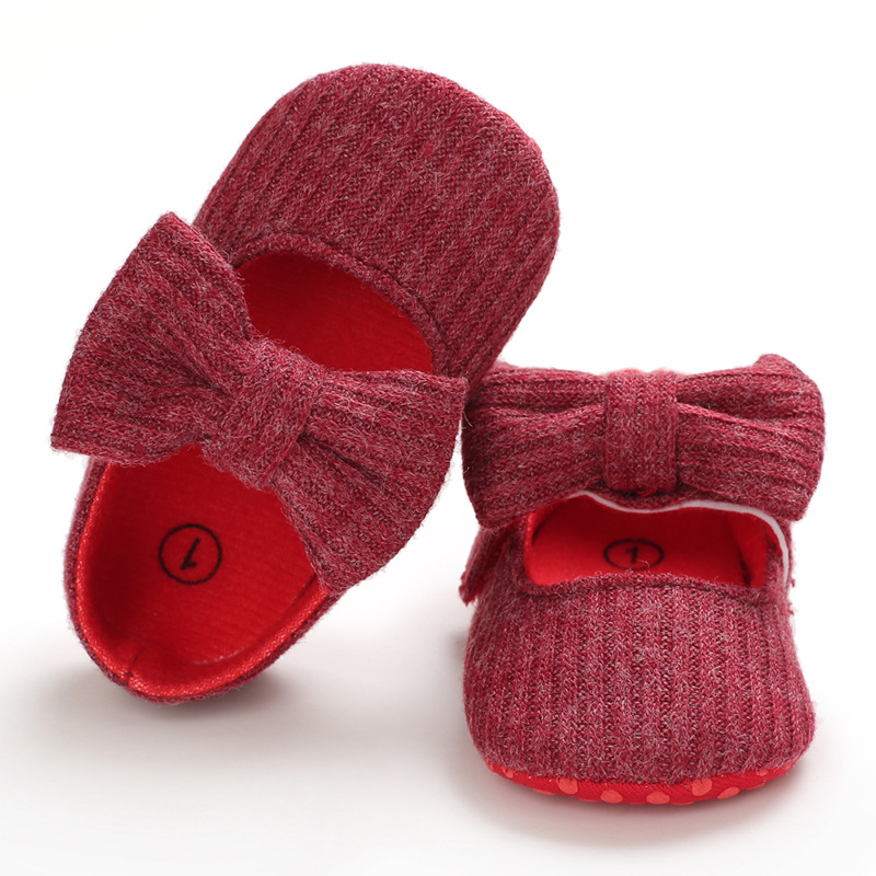 0-1 Joer aalt Puppelchersschong mat mëller Sohle gestrickte Puppelchersschong Joker Prinzessin_voghion.com