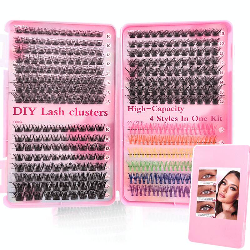 Segmented eyelash false eyelash set eyelash flatness new eyelash book color single tuft hair_voghion.com