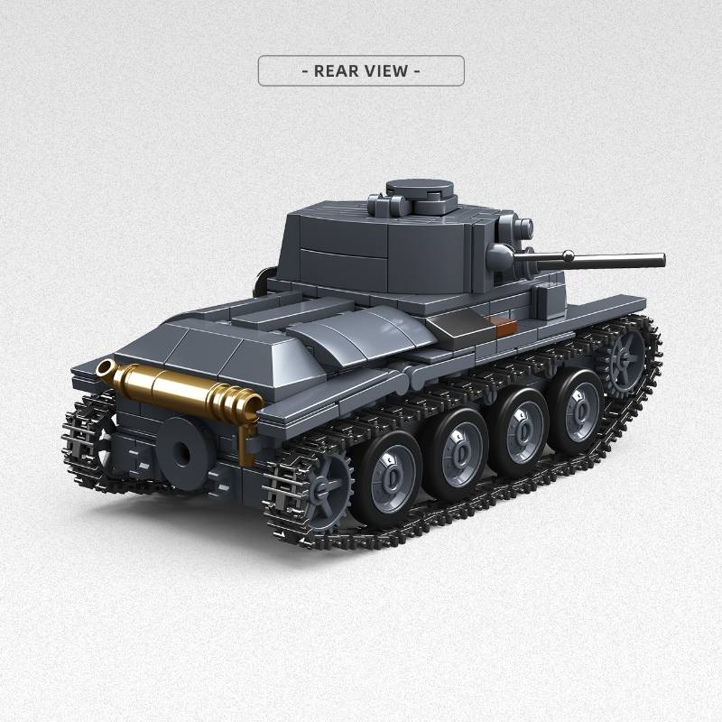 II. Dünya Savaşı Ordusu Askeri Klasik Model PZ.KPFW.38 (T) Bir Keşif Tankı Koleksiyoncu Sürümü Model Kiti Yapı Taşı Oyuncağı_voghion.com