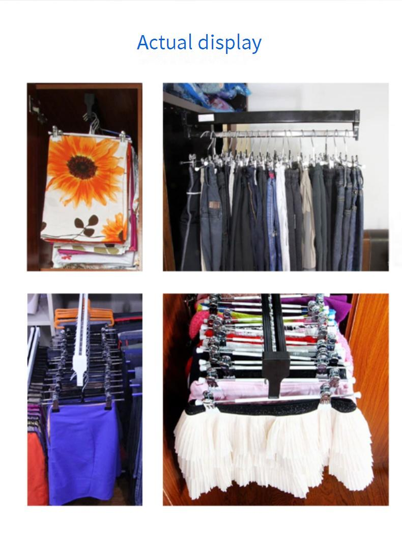 Ayarlanabilir Pantolon Askıları (2'li Paket) - Yetişkin Giysileri İçin Genişletilebilir Klipslerle Perakende ve Ev Kullanımı_voghion.com