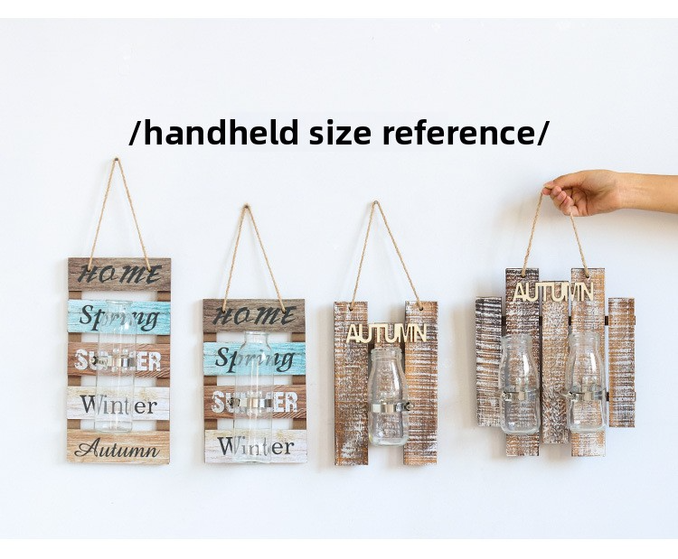 Wandkunst aus Holz mit Glasplatte – saisonale botanische Dekoration für Wohnzimmer, Schlafzimmer und Eingangsbereich (große und kleine Größen)_voghion.com