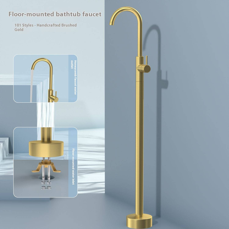 Duvara Monte Duş, Çift Fonksiyonlu, Krom Kaplamalı Premium Bakır Bağımsız Küvet Bataryası Seti – Modern Banyo Yenilemesi"_voghion.com