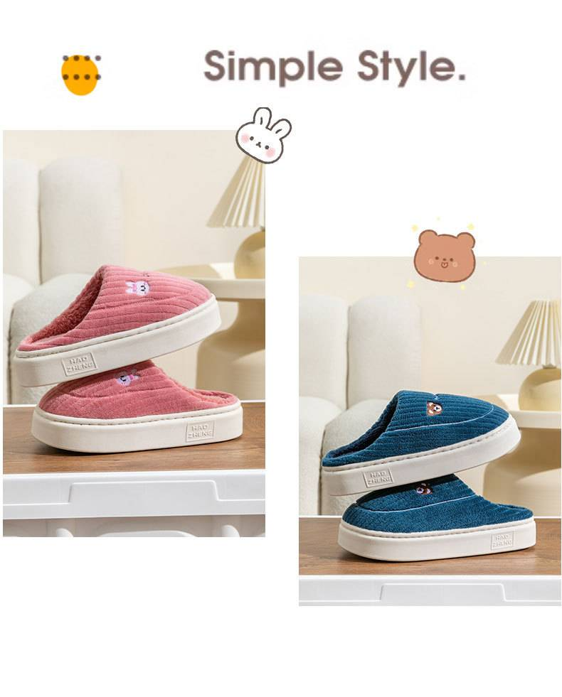 Pantofole da casa morbide e pelose per donna e uomo - Calde pantofole invernali antiscivolo per interni ed esterni, foderate in pile con stampe animalier_voghion.com