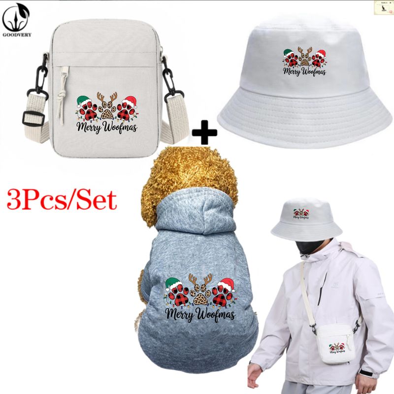 3Pcs/Set Animal Kangaroo Purple Stars Print Bag Hat, Winter Soft And Warm Comfortable Bag Hat Suitable For Outdoor Travel With Pets, Durable Pet Gear_voghion.com
