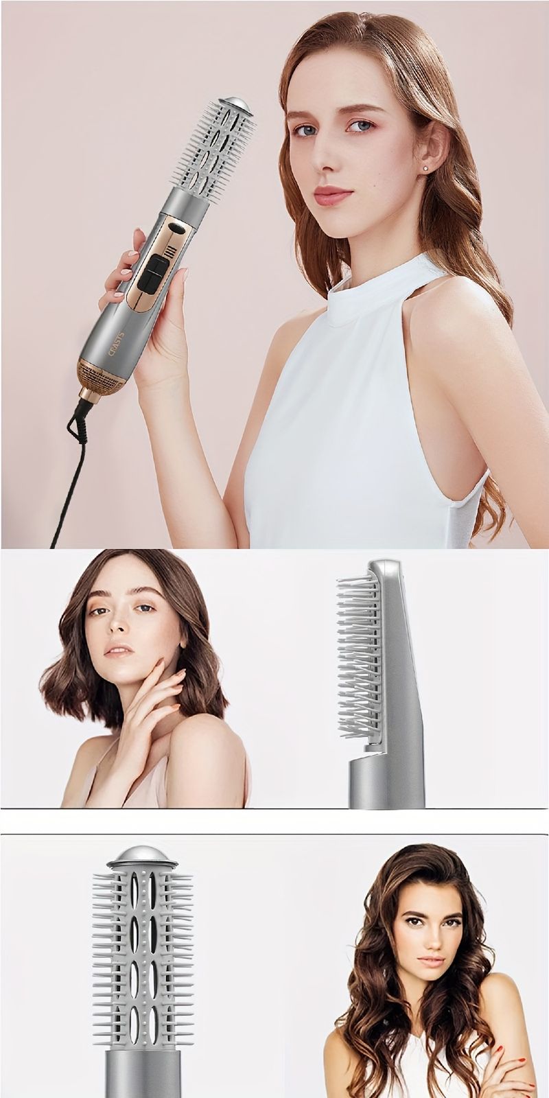 2-in-1-Heißluftbürste und Glättungskamm für müheloses Haarstyling – das perfekte Weihnachtsgeschenk für Frauen_voghion.com