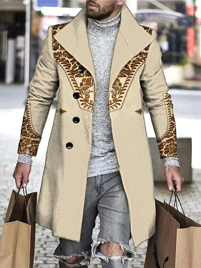 2024 autumn new mid length cardigan windbreaker long sleeved jacket men's_voghion.com