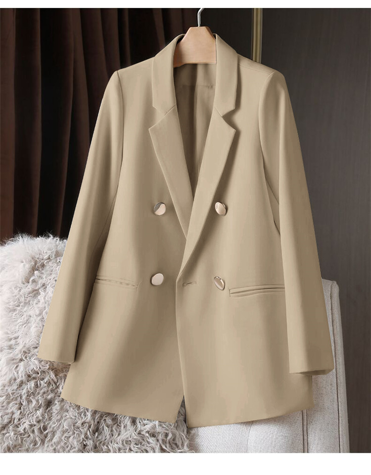 Damenmode Lose weiße Anzugjacke_voghion.com