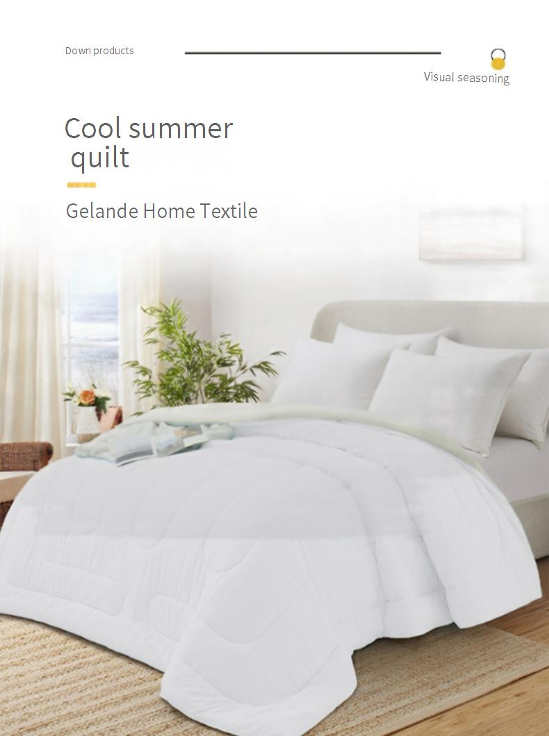 Manta refrescante de verano con peso: transpirable, lavable a máquina y suave (gris/beige/azul/verde/caqui/blanco, tamaño individual/queen/king)_voghion.com