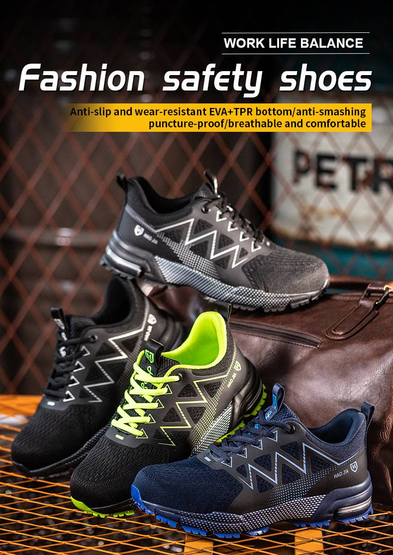 European Size Steel-toe Work Shoes: Anti-smashing, Anti-piercing, Lightweight, Breathable, Wear-resistant Safety Shoes For Men And Women_voghion.com