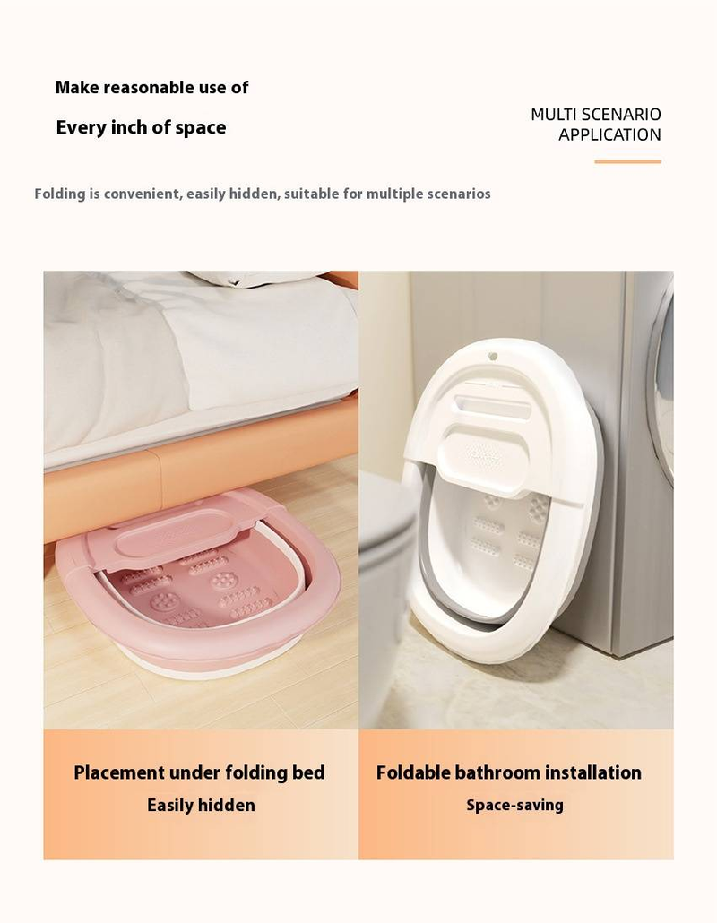 Faltbare Fußbadewanne für Gesundheit und Wellness, tragbar, Fußbadewanne über der Wade, Fußbad mit Fußmassage_voghion.com