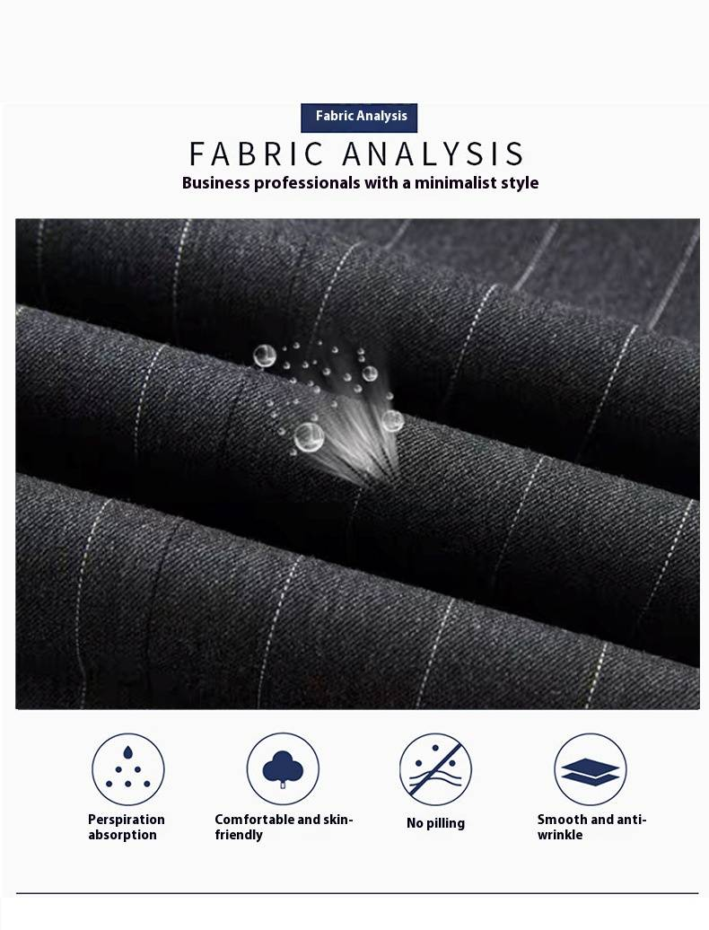 Men's Slim Fit Suit Set With Stripes - Formal Business Blazer & Pants For Wedding, Office & Special Occasions (Black, Gray, 7XL Sizes Available)_voghion.com