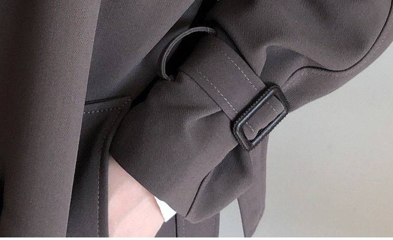 Trench oversize da donna - Elegante giacca doppiopetto lunga per l'autunno, blazer casual dalla vestibilità ampia in kaki/beige/nero (S-3XL)_voghion.com