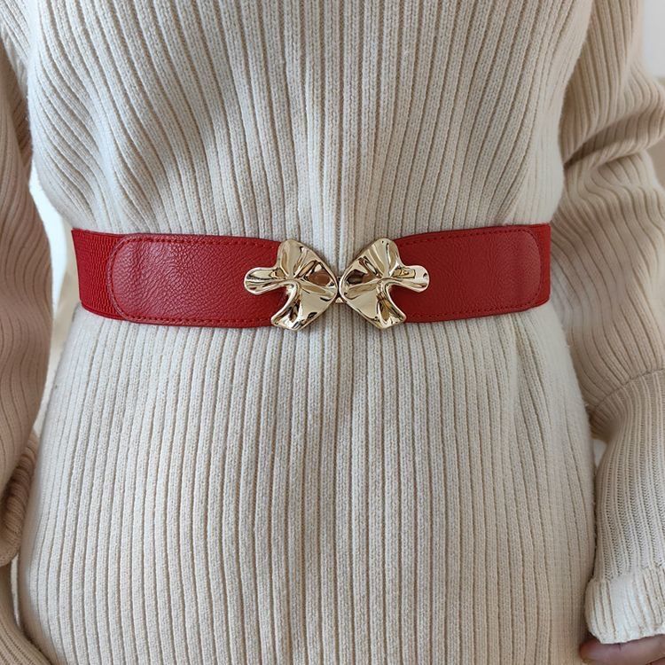 Neuer, einfacher, vielseitiger elastischer Gürtel für Pullover und Kleider für Damen, schmaler Taillenmieder, modischer Stretchbund_voghion.com