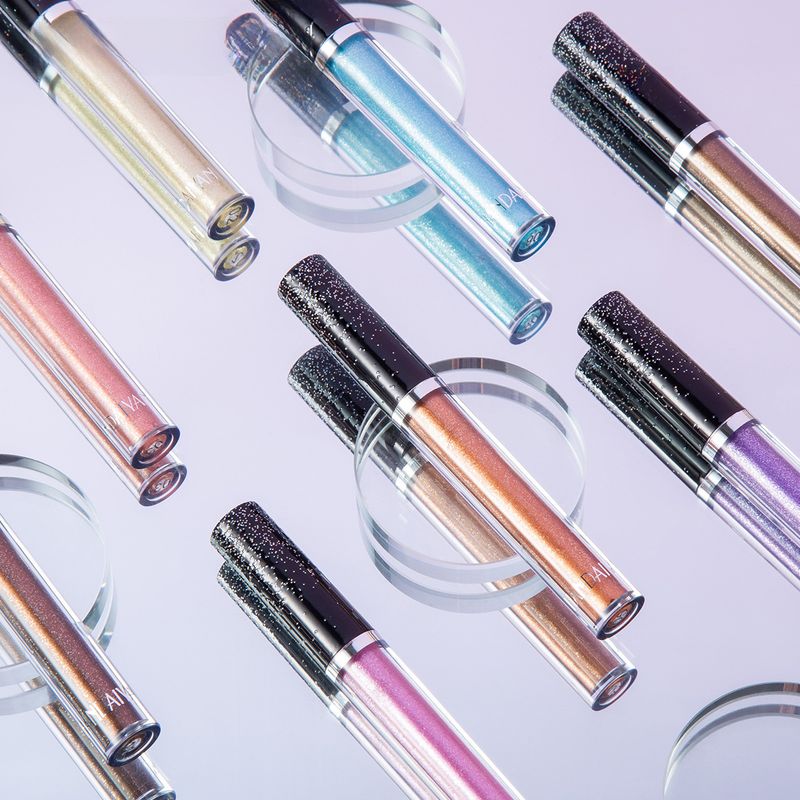 Heiße Produkte HANDAIYAN 12-Farben-Diamant-Lidschatten mit psychedelischem Perlglanz und glänzendem Seidenraupen-Träne-Make-up-Lidschatten-Flüssigkeit_voghion.com