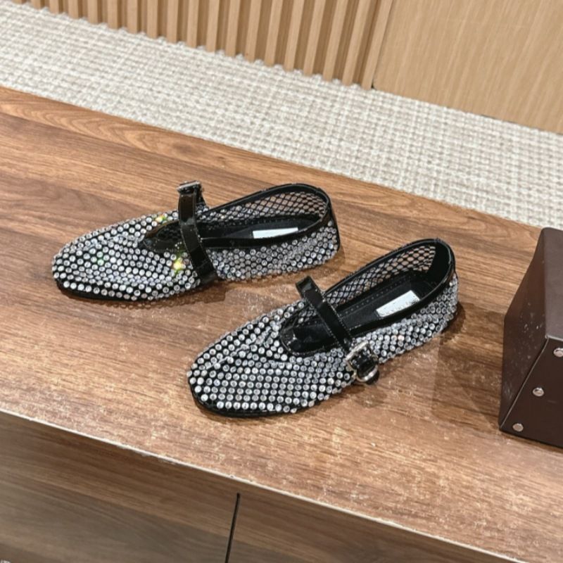 2024 Summer Nei Waasser Diamant Een Knäppchen Flaach Buedem Lach Lazy fir Dammen Casual Versatile Single Schong_voghion.com