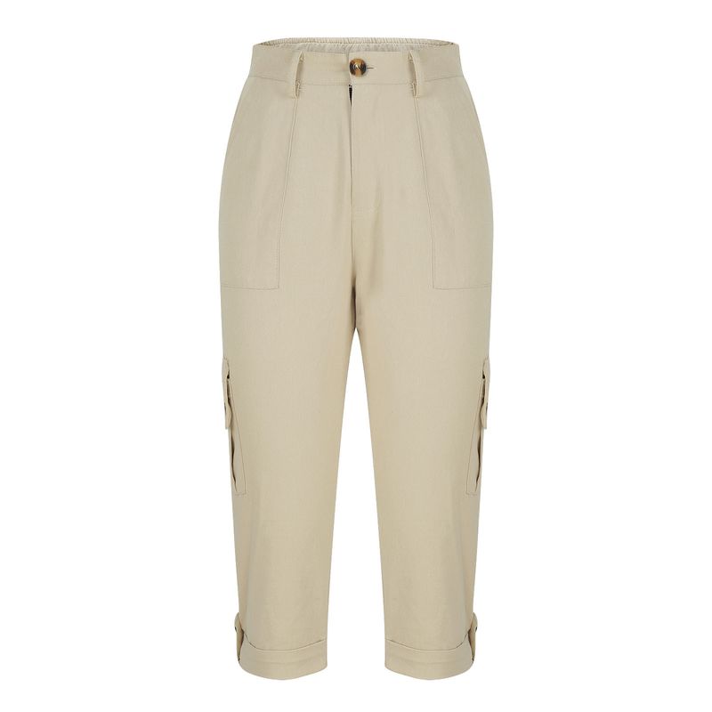 Women's Capris Joggers Mid Rise Cropped Cargo Pants Summer Quick Dry Hiking Pants With Multi Pockets Lightweight Summer Bottoms_voghion.com