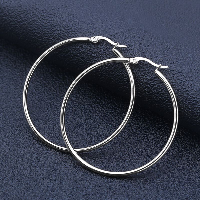 Pair Price Nightclub Fashion Rock Personality Women Exaggerated Large Earrings Circle Cuffs Non-Tarnish Titanium Steel_voghion.com