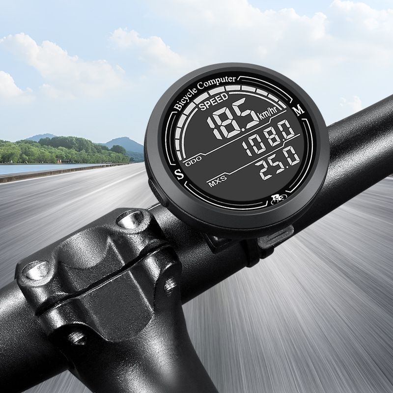 Ordinateur de vélo de montagne étanche avec éclairage nocturne et grand écran, équipement de cyclisme de haute précision, longue durée de vie de la batterie_voghion.com