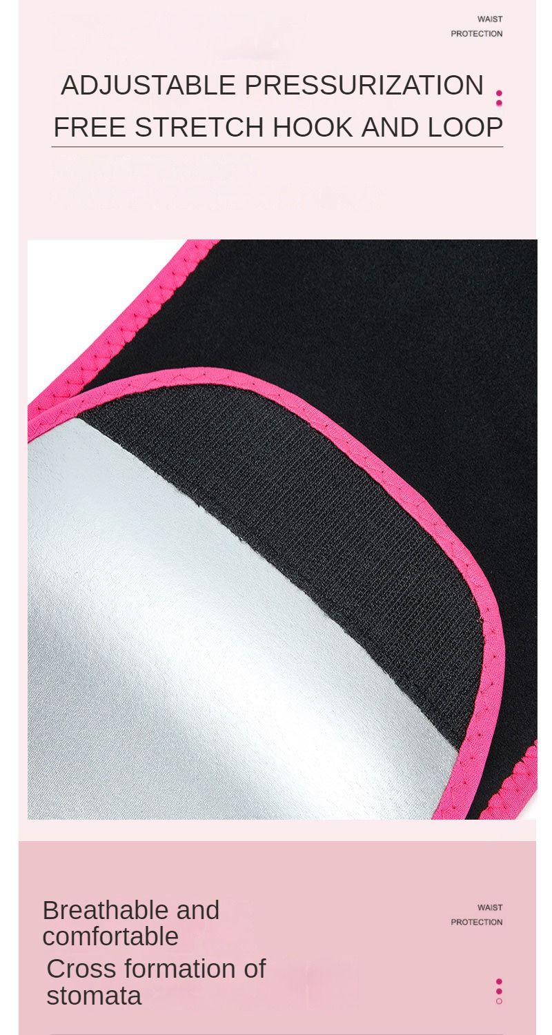 Sidabro jonų sportinis prakaito diržas juosmeniui formuoti bėgimui, riebalų deginimui, jogai, juosmens apsaugai, prakaito kaupimui, fitneso diržui, prakaitui_voghion.com