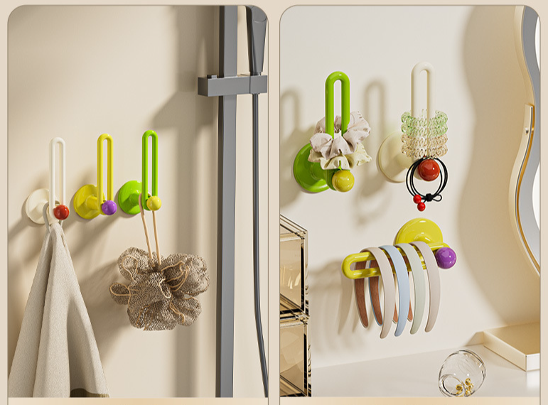 Krawatten-Organizer-Rack, Badezimmer-Accessoires, Clips, Gummibänder, Haarseile, Haken, lochfreie Schmuckaufbewahrung, magisches Werkzeug_voghion.com