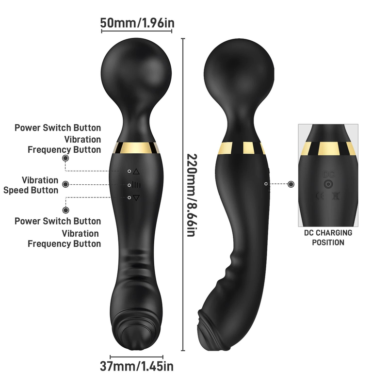Vibromasseur puissant pour femme, gode, baguette magique, masseur de point G, jouets sexuels, stimulateur de Clitoris, grand AV pour adulte de 18 ans_voghion.com