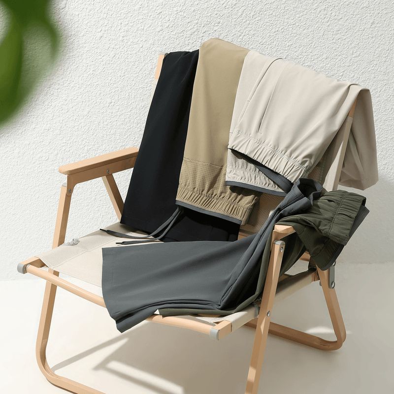 Premium Products Discounted Italian Light Summer Outdoor Men's Laser Punching Breathable Lightweight Thin Elastic Casual Shorts_voghion.com