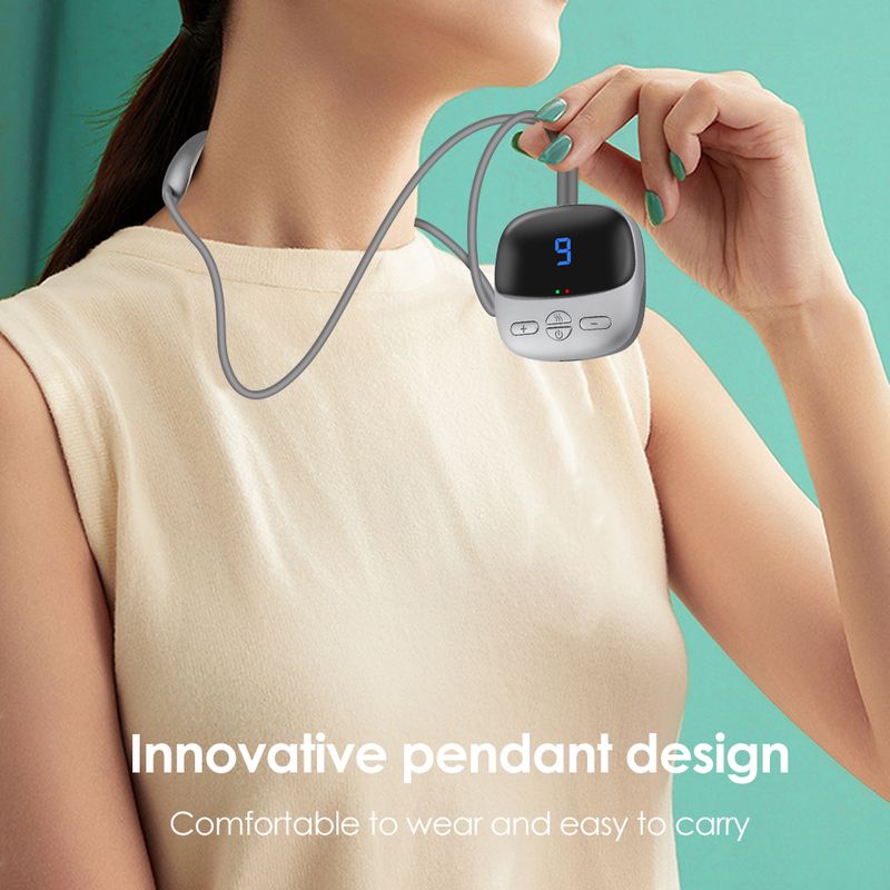 Microcorrente cervicale colonna vertebrale Smart TENS EMS portatile impacco caldo spalle e collo massaggiatore stimolatore muscolare relax_voghion.com